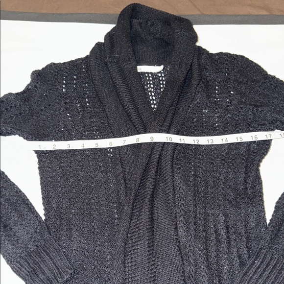 Reitmans Cardigan Cotton Blend Black Knit Long Sweater Women’s Size M - Picture 8 of 11